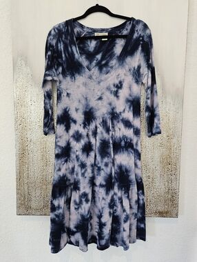 Anthropologie Saturday Sunday Pollie Tiered Tie Dye Dress